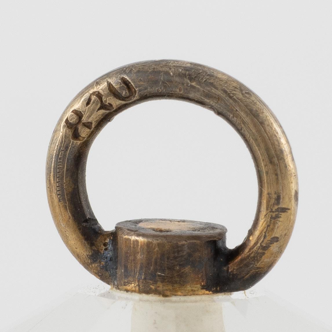 Buttons, 6 pcs, silver with faceted rock crystal and cabochon-cut amethysts.