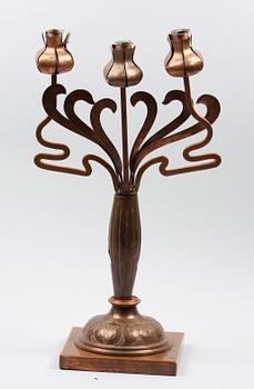 KANDELABER, koppar, 1920-tal.