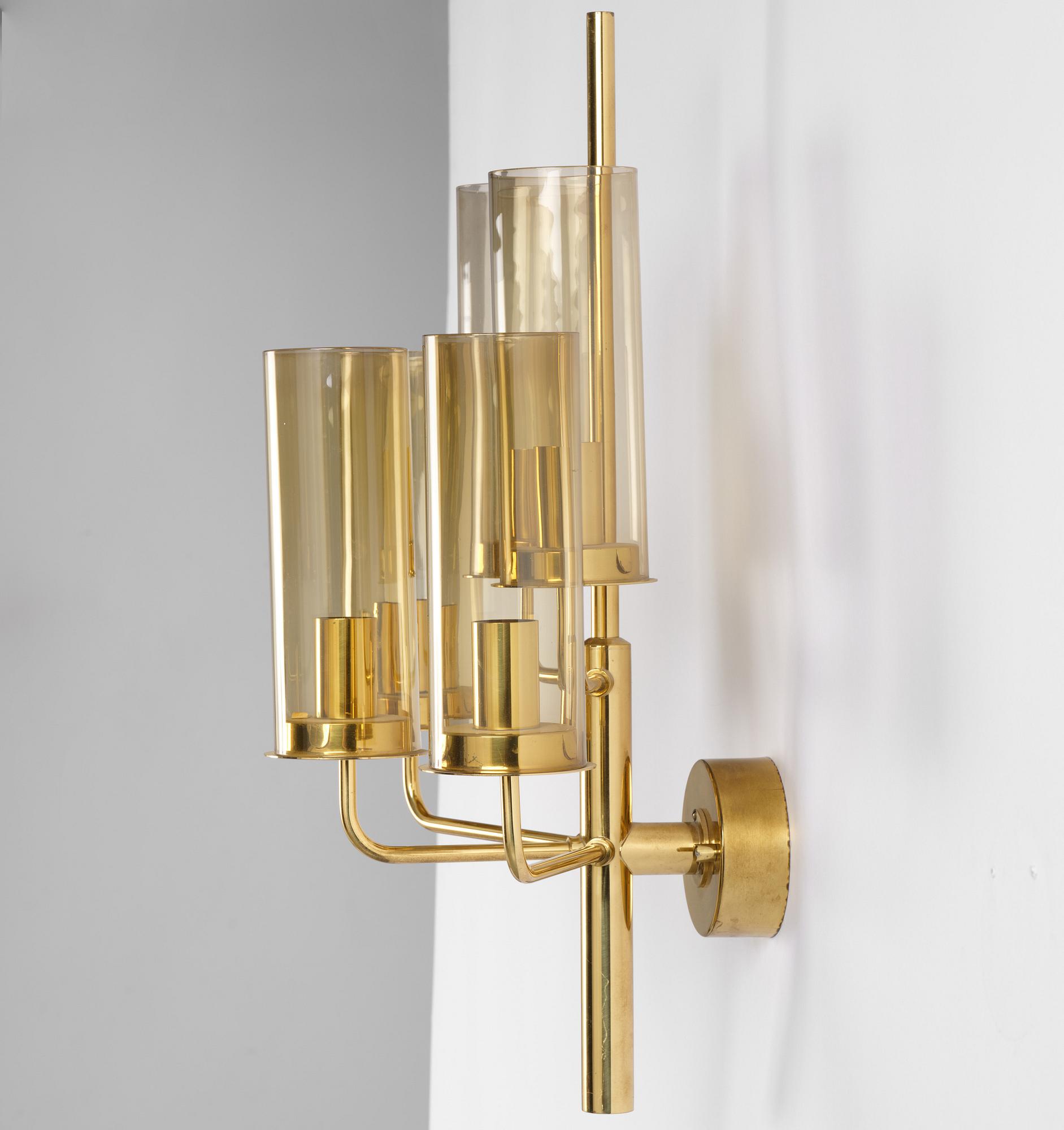 Hans-Agne Jakobsson, vägglampett, "Sonata", modell "V169-5", Hans-Agne Jakobsson AB, Markaryd, 1960-70-tal.