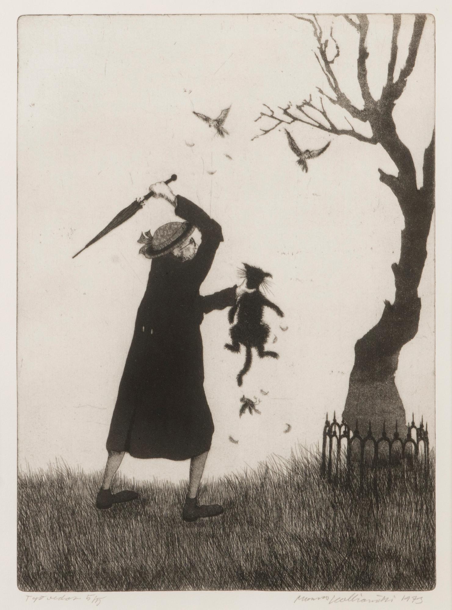 MANNO KALLIOMÄKI, etching, signed and dated 1973, numbered työvedos 5/5.