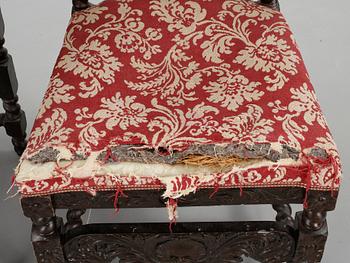 STOLAR, ett par, barockstil, 1800-tal.
