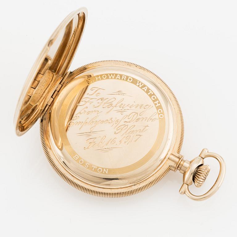 Howard, pocket watch, hunter case, 51.5 mm.