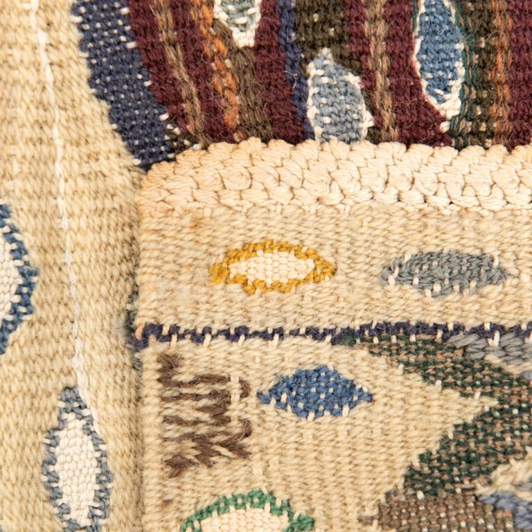 Ann-Mari Lindbom, gift Forsberg, "Blue crocus" textile tapestry variant signed approx. 33x40 cm.