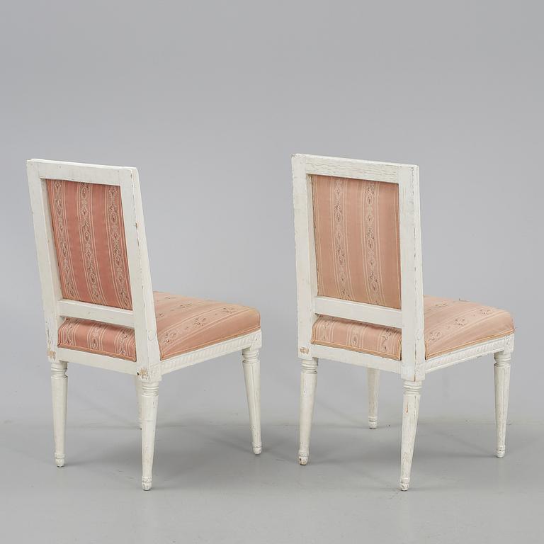 STOLAR, ett par, gustavianska stockholmsarbeten, 1700-tal.