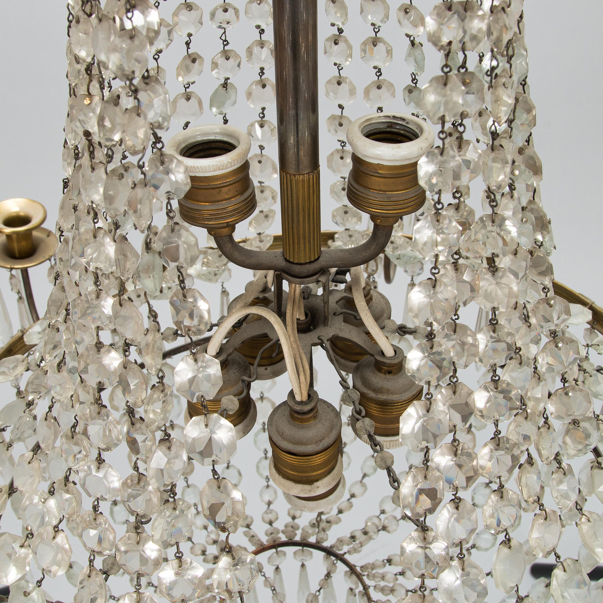 An Empire style chandelier, first half of the 20th century.