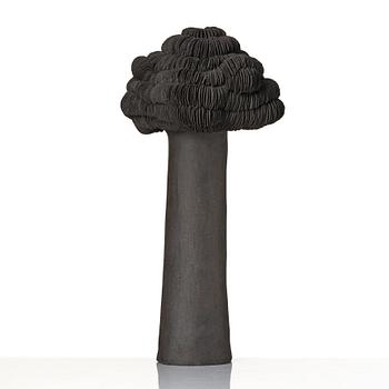 Carl Richard Söderström, a black stoneware sculpture 'Young Tree', his own workshop, Stockholm 2013.