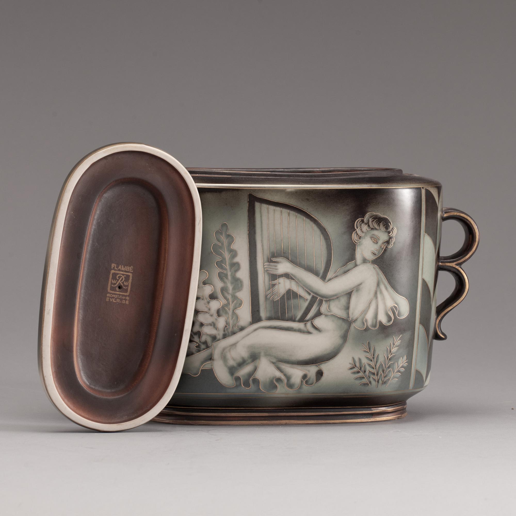 LOCKURNA. Stengods. Gunnar Nylund, "Flambé", Rörstrand.