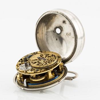 William Kipling (1705-1737), London, pocket watch, 42 mm.