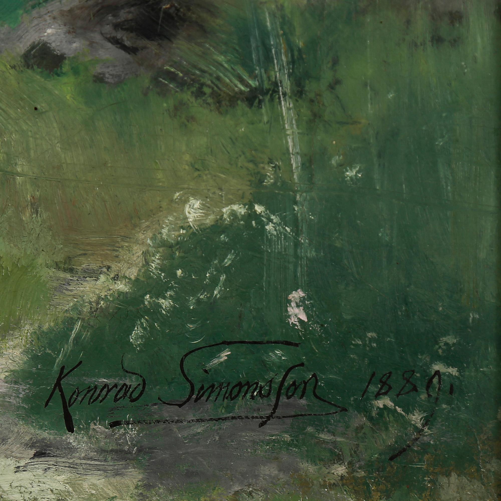 KONRAD SIMONSSON, olja på duk, signerad samt daterad 1889.