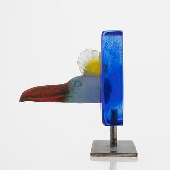 Kjell Engman, a signed glass sculpture, Kosta Boda.