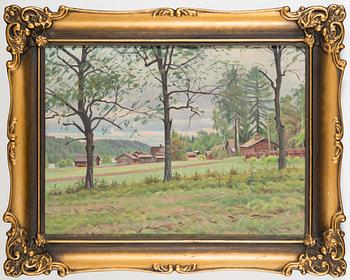 Ali Munsterhjelm, öljy kankaalle, signeerattu.