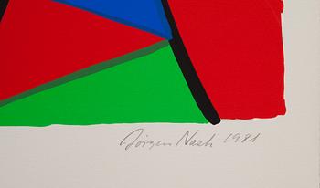 JÖRGEN NASH, färglitografi "Zorn" signerad och daterad 1981, numrerad 2/250.