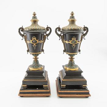 Decorative urns, a pair from the first half of the 20th century.