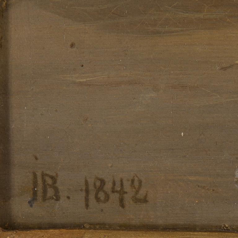 JOHAN CHRISTIAN BERGER, olja på duk, signerad JB och daterad 1842.