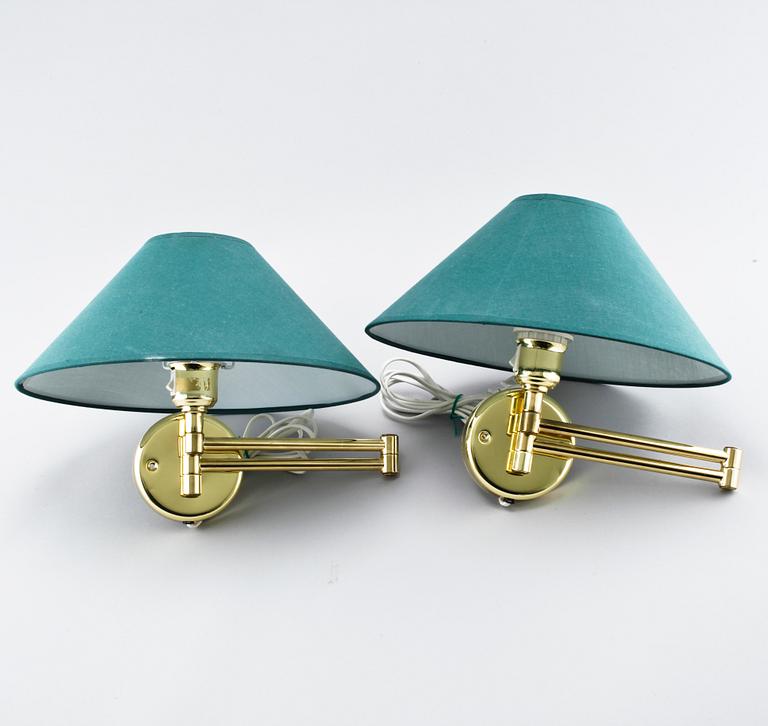 A pair of wall lamps from Cottex, second half of the 20th century.