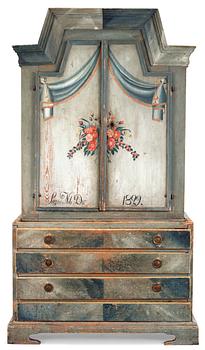 A Swedish cupboard dated 1829.