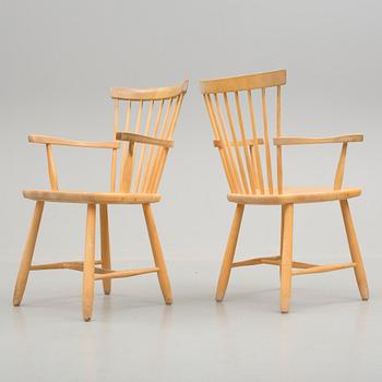 KARMSTOLAR, 6 st, "Lilla Åland", Carl Malmsten, Stolab.