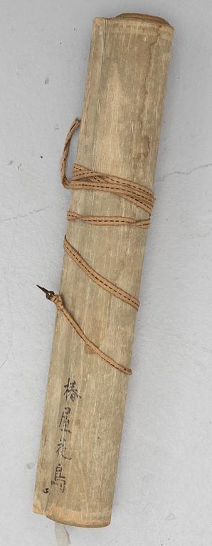 Unidentified artist, "Bird with Magnolia and Peony", China, late Qing dynasty / first part of the 20th century.