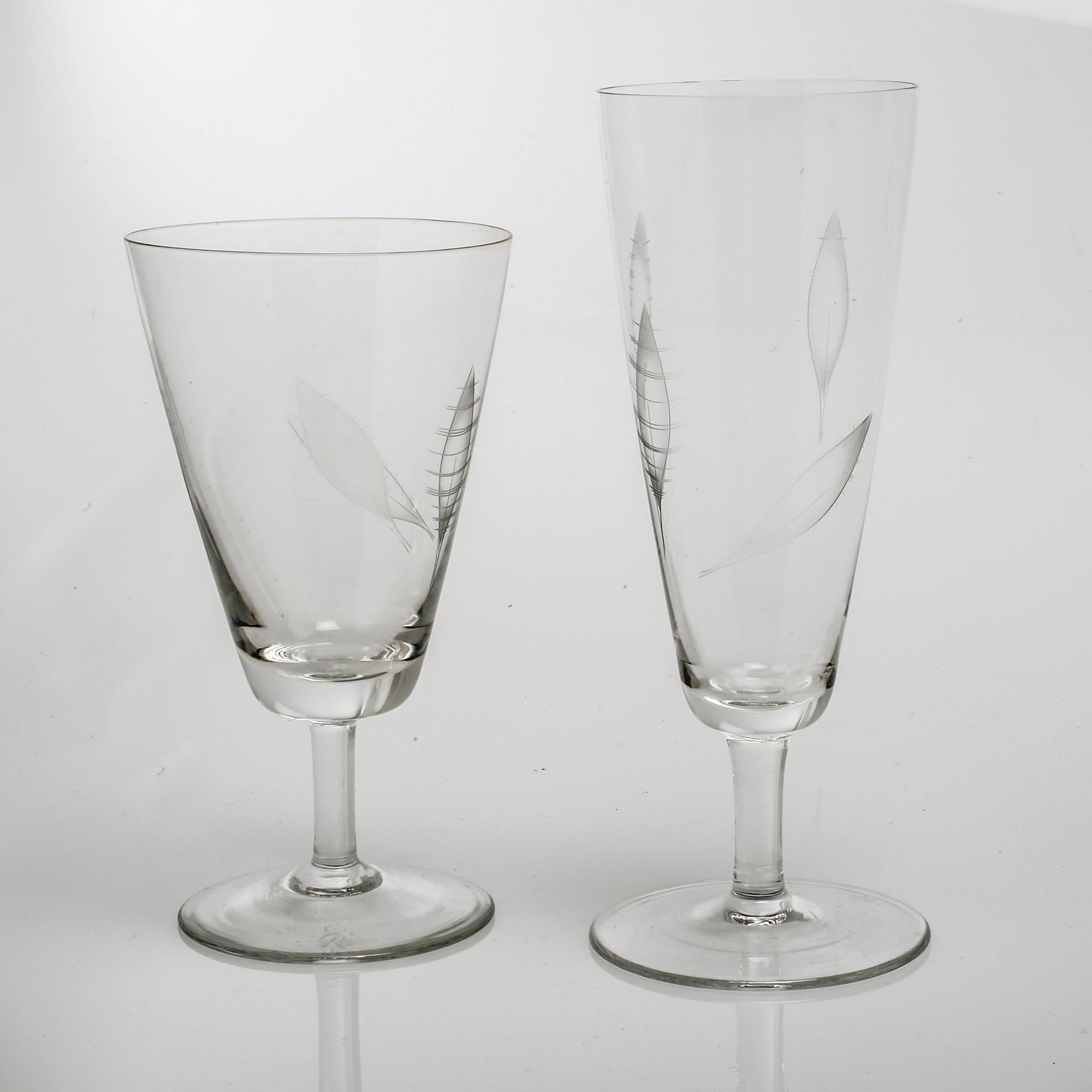 A set of glass tableware, 26 pcs, by Rosenthal, second half of the 20th century.