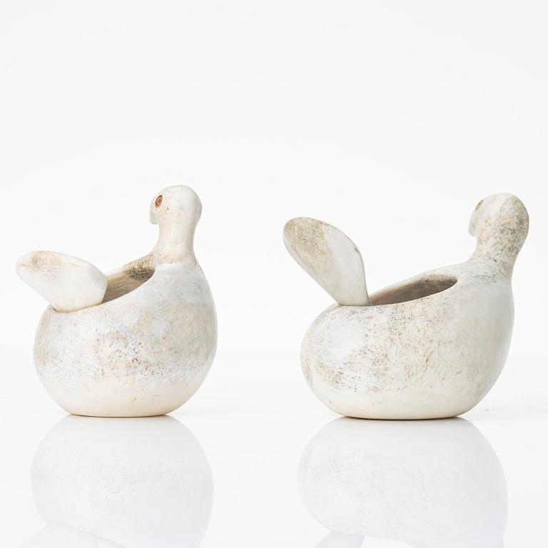 Lars Pirak, A pair of salt cellars, signed.
