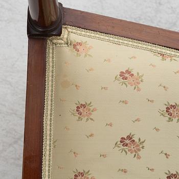 Soffa, 2 karmstolar, stol, jugend, omkring år 1900.