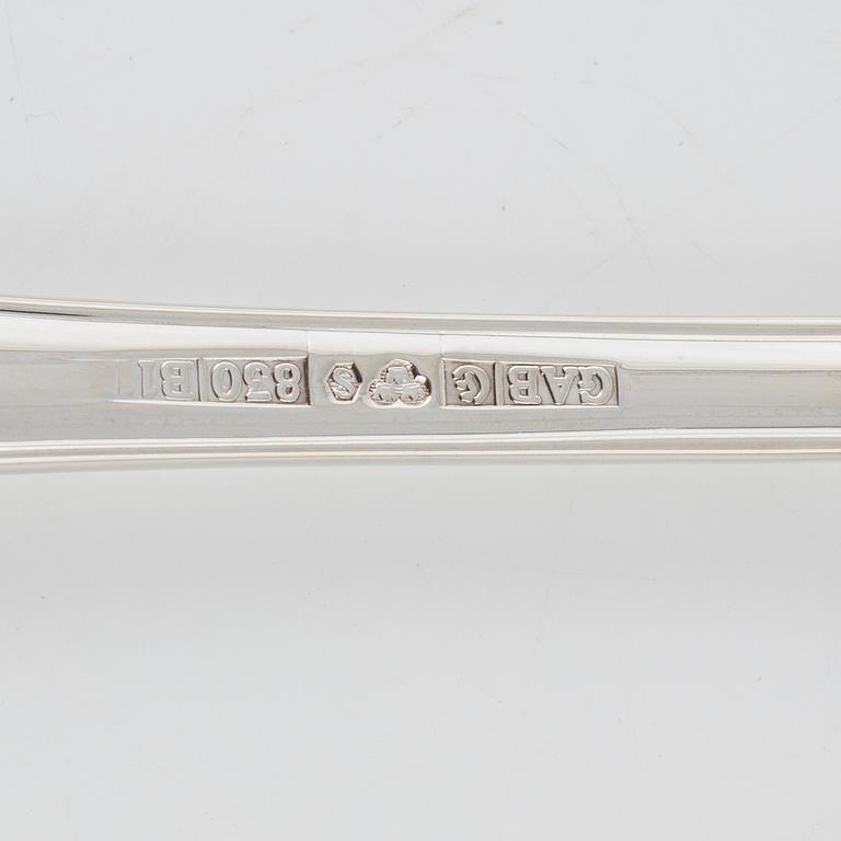 Bestickservis, 205 delar, silver, modell "Svensk", GAB, bl a Eskilstuna 1999.
