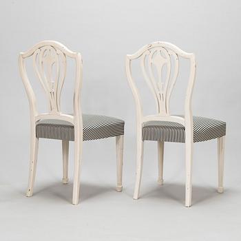 Four George III style chairs, early 20th century.
