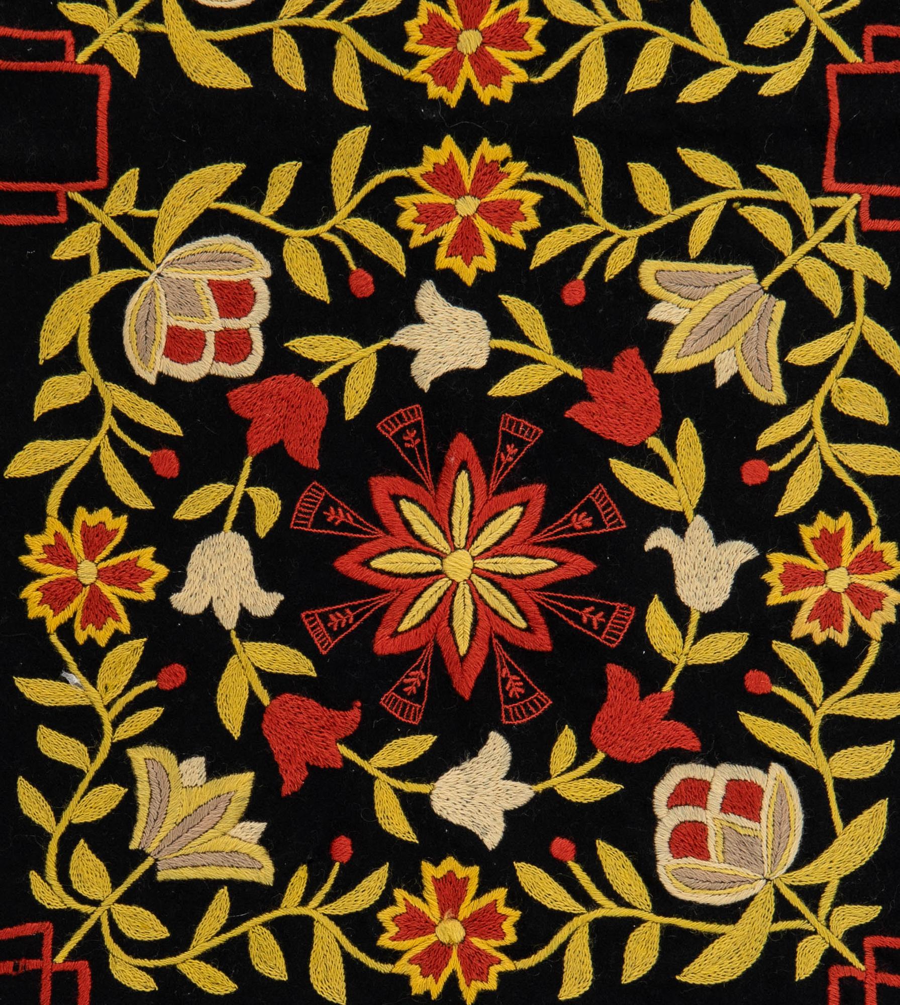 Sled cushion (Sledge cushion) probably Skåne, early 20th century, approx. 95x50 cm.