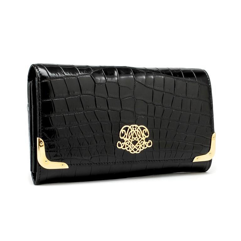 RALPH LAUREN, a black crocodile leather wallet.