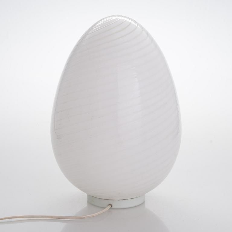 A 1970s/80s table lamp '4016' in glass from Orno Stockmann, Finland.