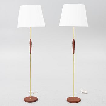 Floor lamps, a pair, Eskilstuna Elektrofabrik AB, second half of the 20th century.