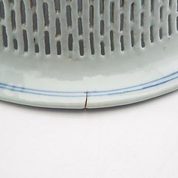 Galleried bowl China 19th century porcelain.