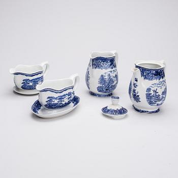 SERVIS, 86 delar, porslin, "Landskap" Arabia 1964-1971.