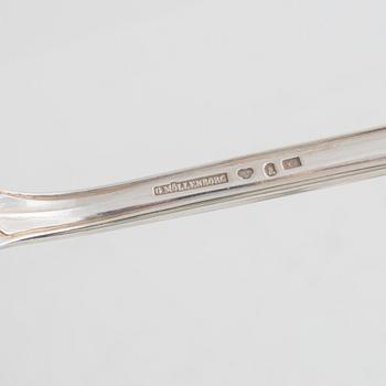 A set of eleven Swedish silver spoons, including Gottfried Dubois, Stockholm 1743.