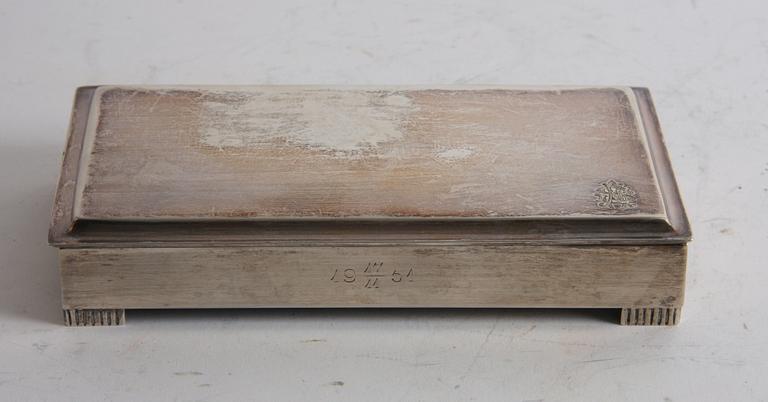 CIGARETTSKRIN, silver, Stockholm 1951.