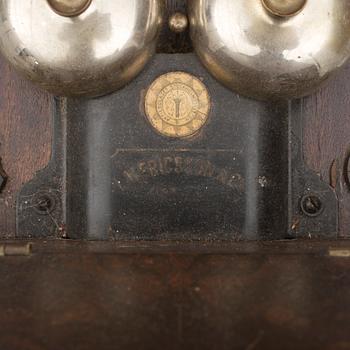 VÄGGTELEFON, LM Ericsson & Co, Stockholm, omkring år 1900.