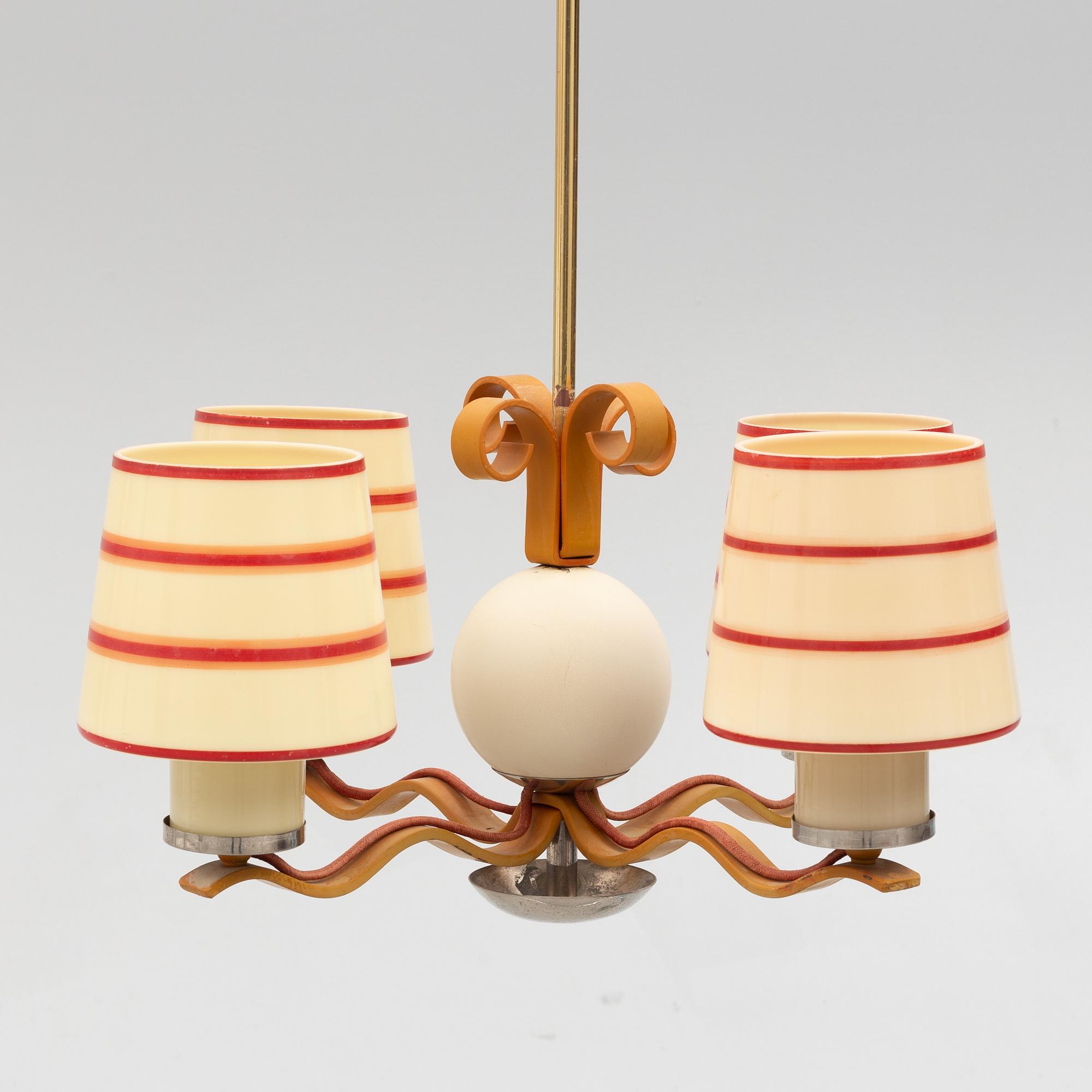 Harald Notini, a ceiling lamp, model "10894", Arvid Böhlmarks Lamp Factory, 1930s-40s.