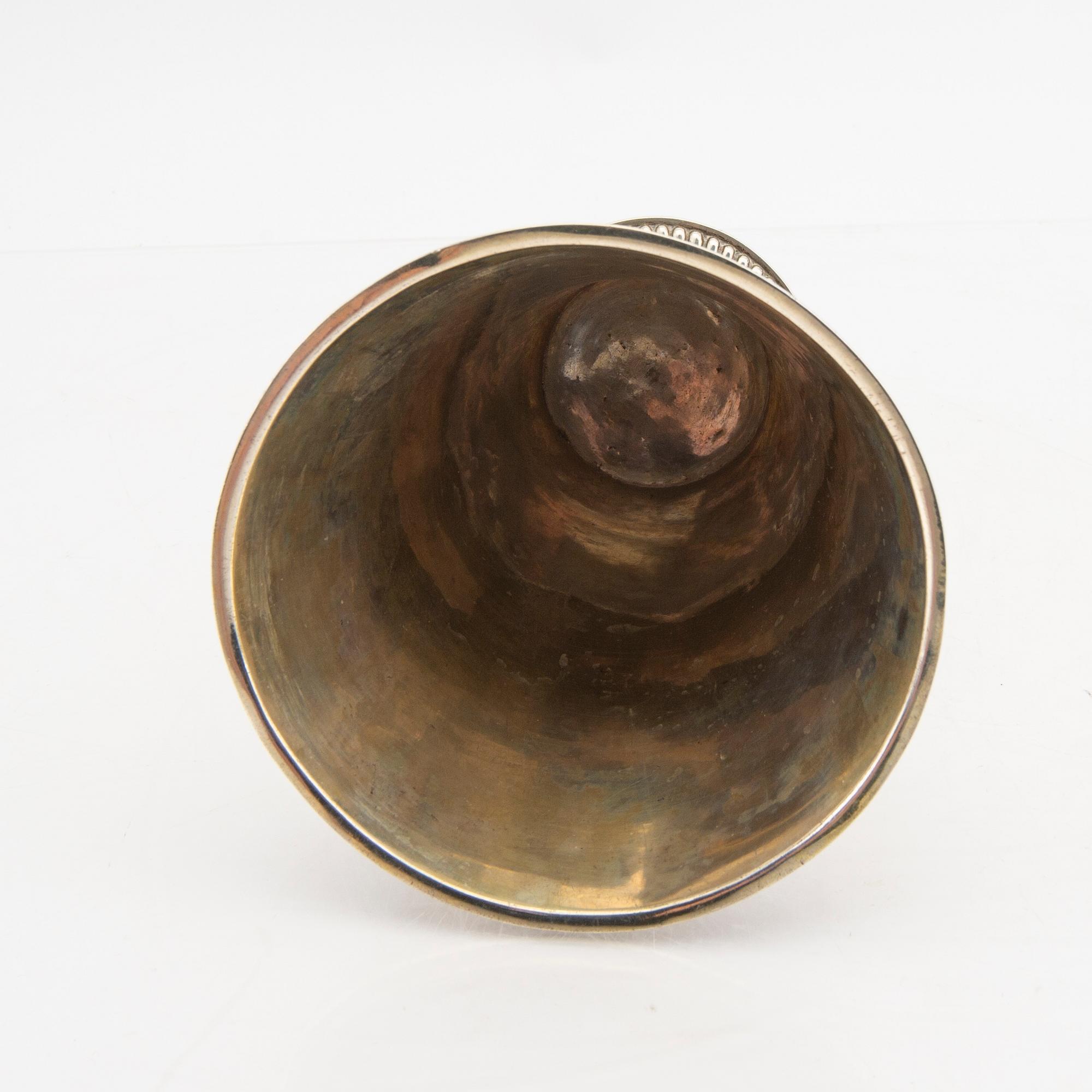 A Swedish 18th century sivler beaker mark of Jacob Möller Malmö 1796 weight 236 grams.