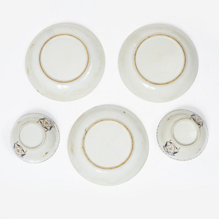 A collection of export porcelain, China, Qing dynasty, 18th century.