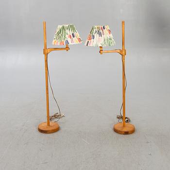 Carl Malmsten, floor lamps, a pair, "Staken", second half of the 20th century.