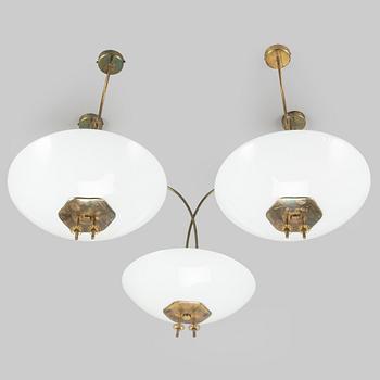 Paavo Tynell, Chandelier, for Taito. Made to order 1950.