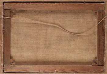 Carl Johan Fahlcrantz, Vidsträckt landskap med vattenfall, boskap och kyrka i fonden.