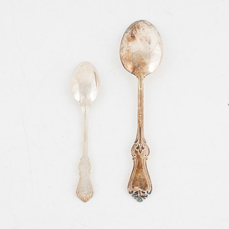 A set of 22 silver spoons, model "Olga", GAB, Eskilstuna, Sweden, 1991-92.