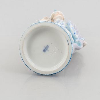 A porcelain figurine, Sitzendorf, Germany, late 19th century.