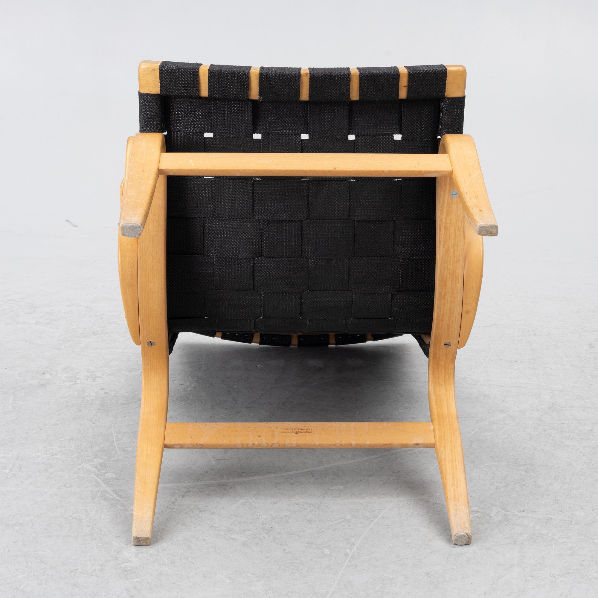 Bruno Mathsson, an armchair, "Eva", Firma Karl Mathsson, Värnamo, 1973.