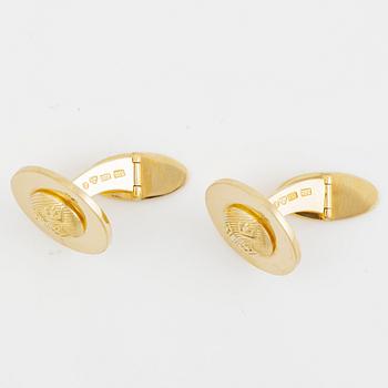 W.A. Bolin a pair of cufflinks 18K gold.
