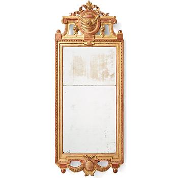 76. A Gustavian mirror by Johan Åkerblad (master in Stockholm 1758-1799).