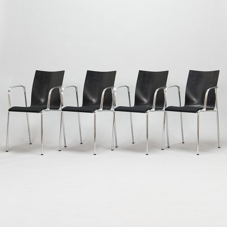 Erik Magnussen, Four "Chairik" chairs. Engelbrechts, Denmark.