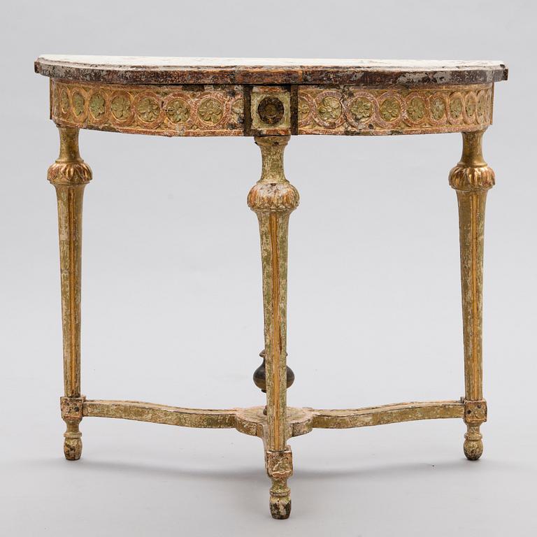 A Gustavian late 18th Century console table.