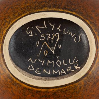 Gunnar Nylund, a stoneware vae for Nymölle, Denmark, 1950's/1960's.